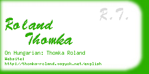 roland thomka business card